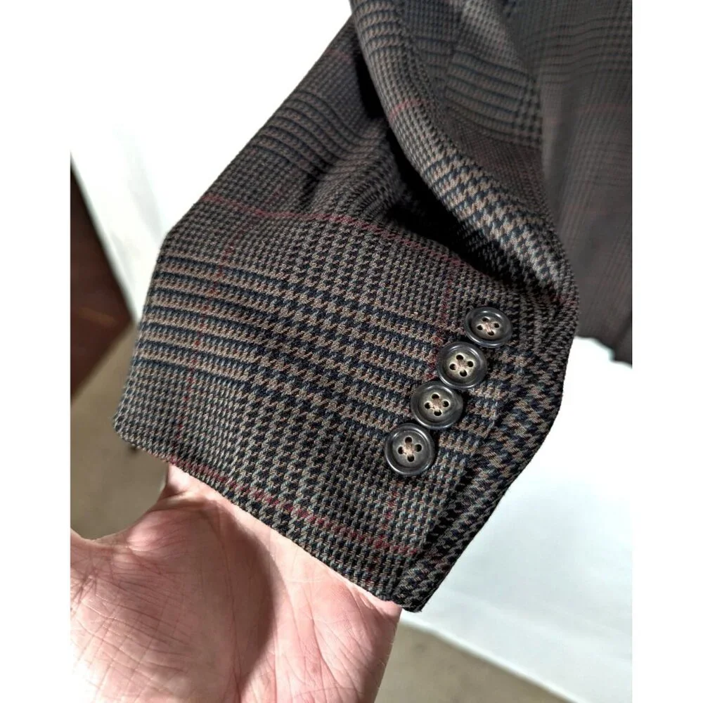 Vintage Christian Dior Monsieur Jacket 42L Wool Silk Blazer Sportscoat Tweed